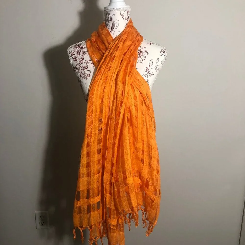 🧡  Vintage Cutwork Scarf | Timeless Artistry & Elegant Detail
